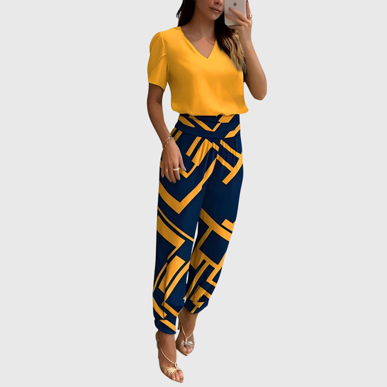 Jennifer™ | Ensemble de blouse et pantalon élégant