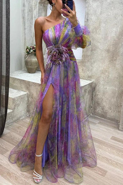 Grace | Robe Maxi Plissée Florale d'Évasion Estivale