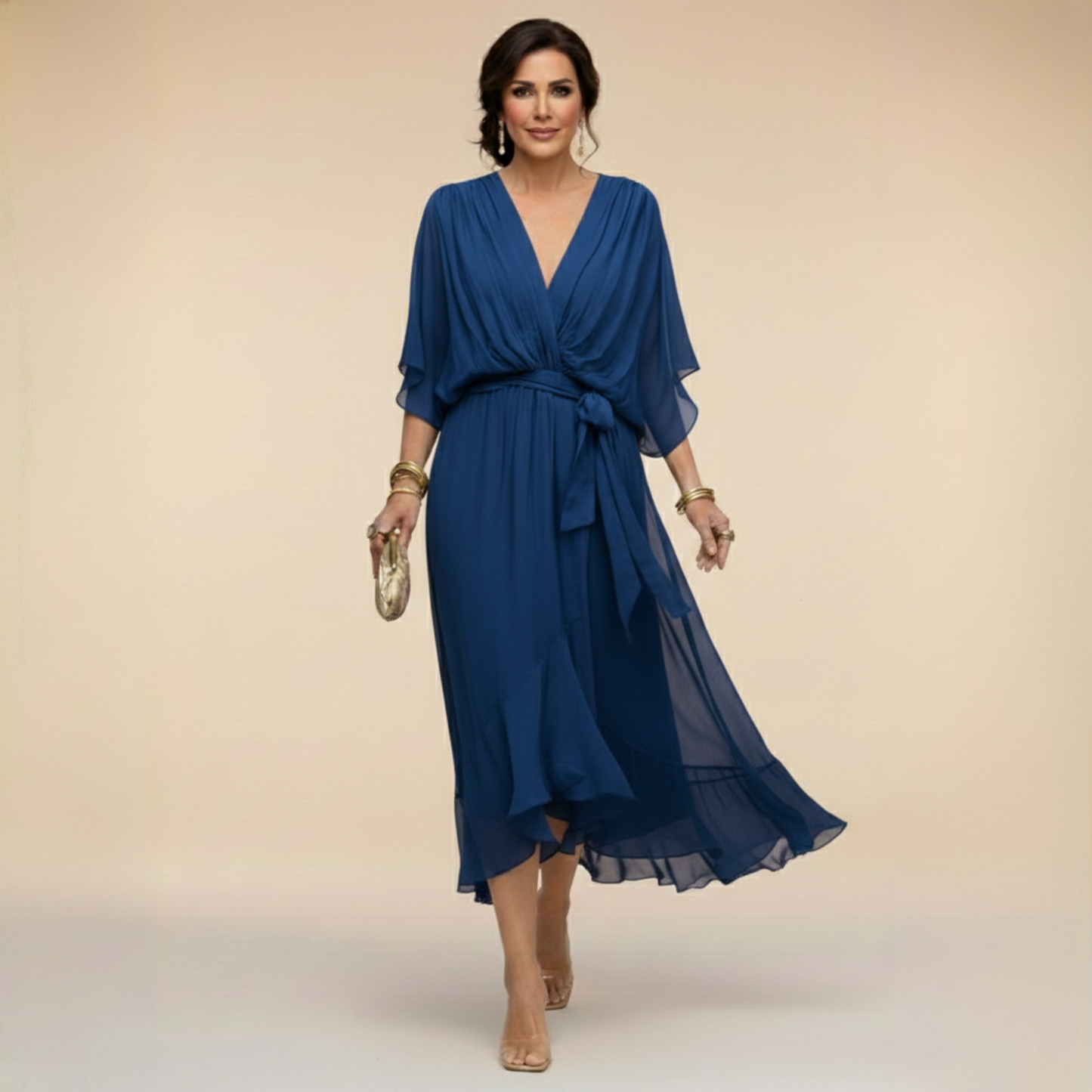 Sarah | Robe Chiffon V-Cou Sandra
