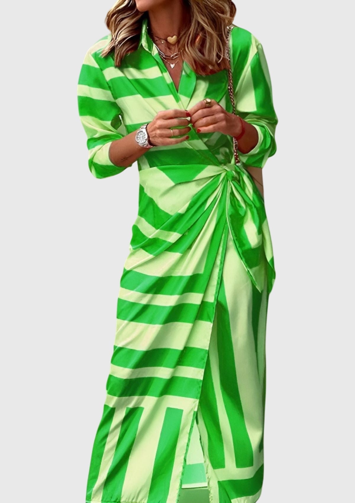 Everly | Robe Enveloppante Élégante Avec Imprimé