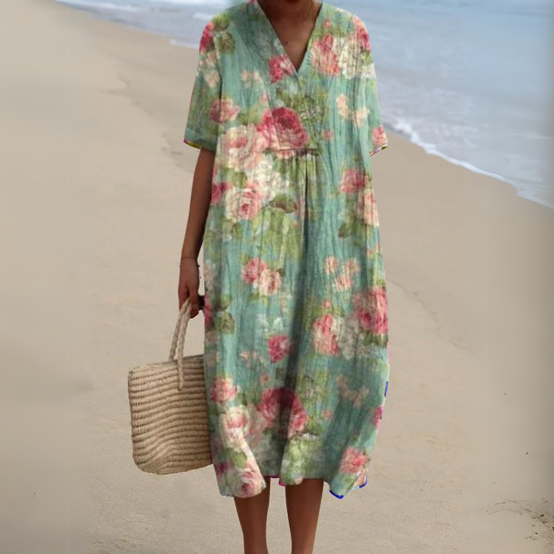 Joandra | Vestido veraniego floral vibrante