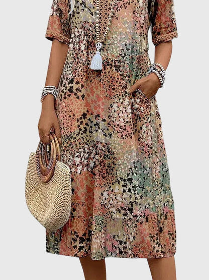 Bella | Robe Midi Florale Élégante