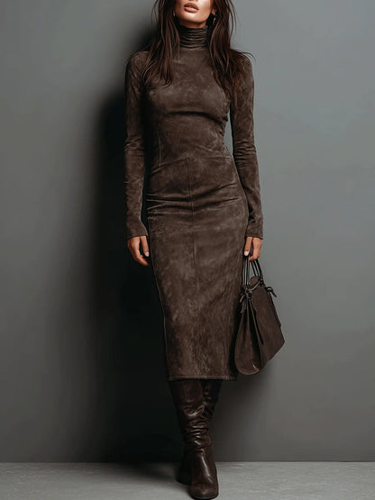 Mildred™ Robe Maxi en Suède Élégante