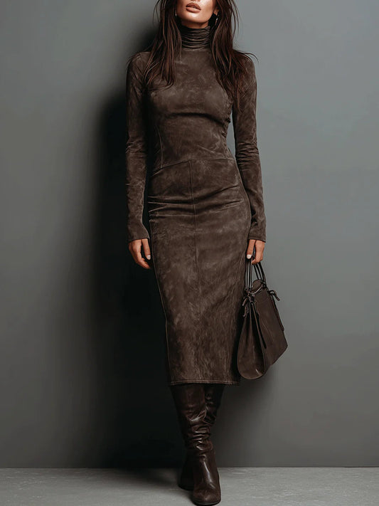 Mildred™ Robe Maxi en Suède Élégante