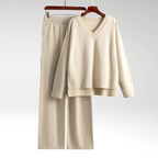 Dagmara | Zestaw Dwa Części Luxe z Dekoltem w Serek