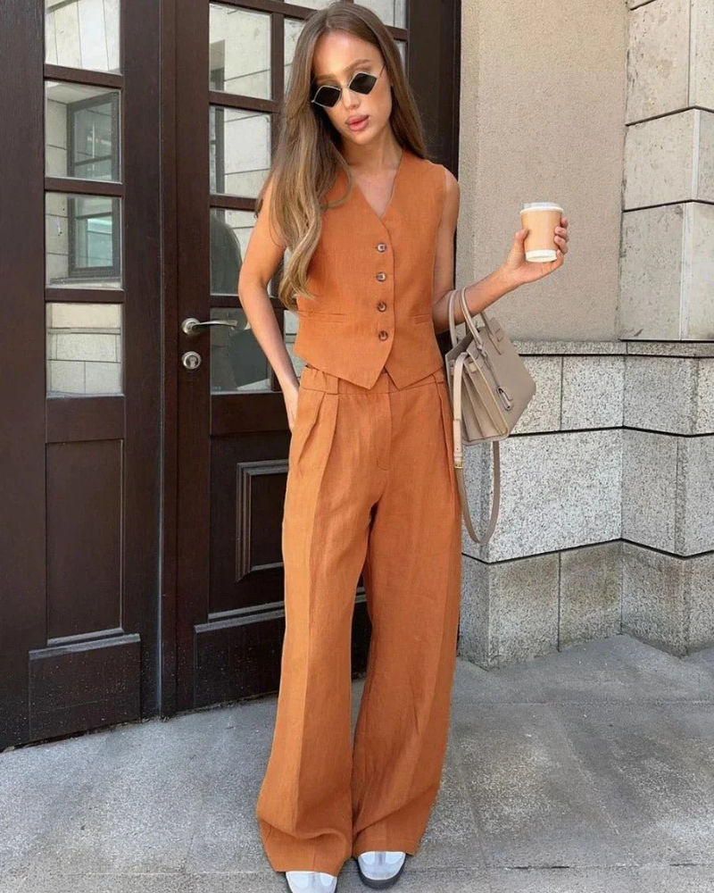 Grace | Effortless Two-Piece Vest & Pants Set