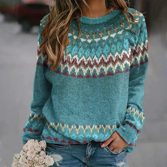 Brilora™ | Cozy Retro Pattern Sweater