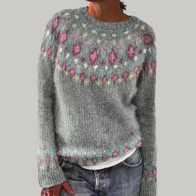 Zeluna™ | Patterned Knit Sweater