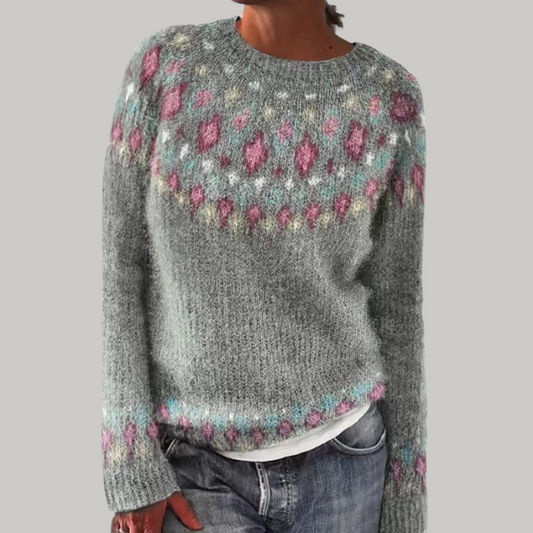 Zeluna™ | Patterned Knit Sweater