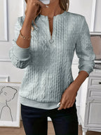 Lynne | Cable-Knit Zip Sweatshirt