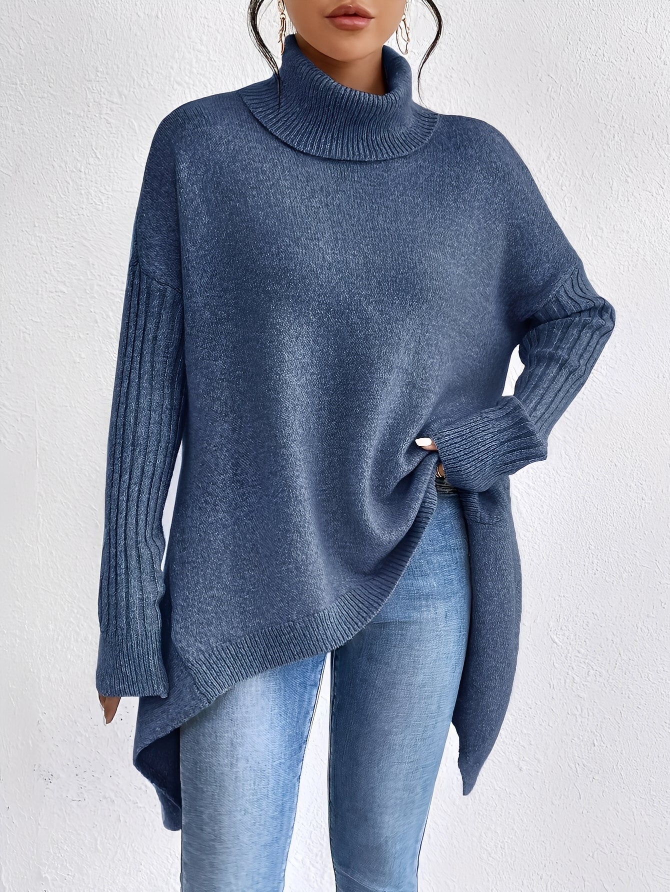 Elowen | Oversized Knit Turtleneck Sweater