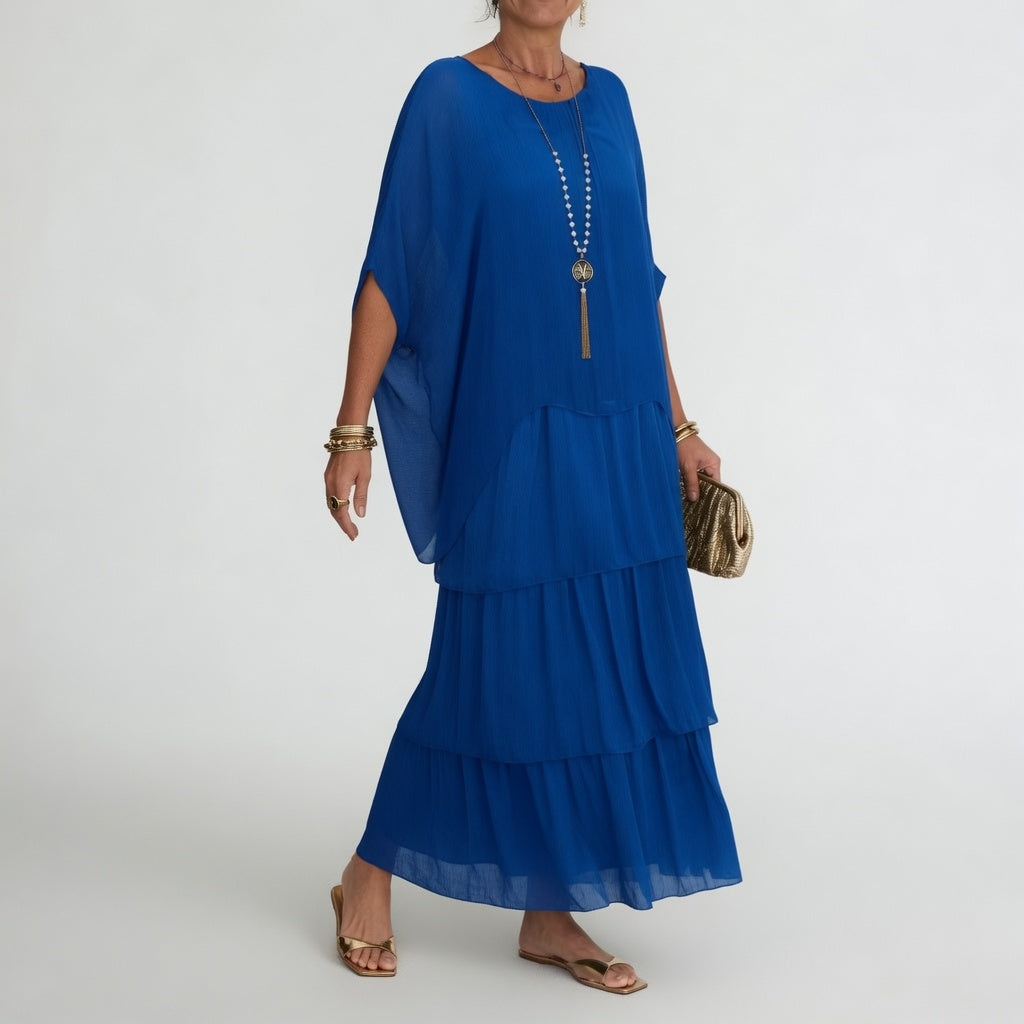 Charlotte™ — Flowing Maxi Dress with Bohemian Ruffles