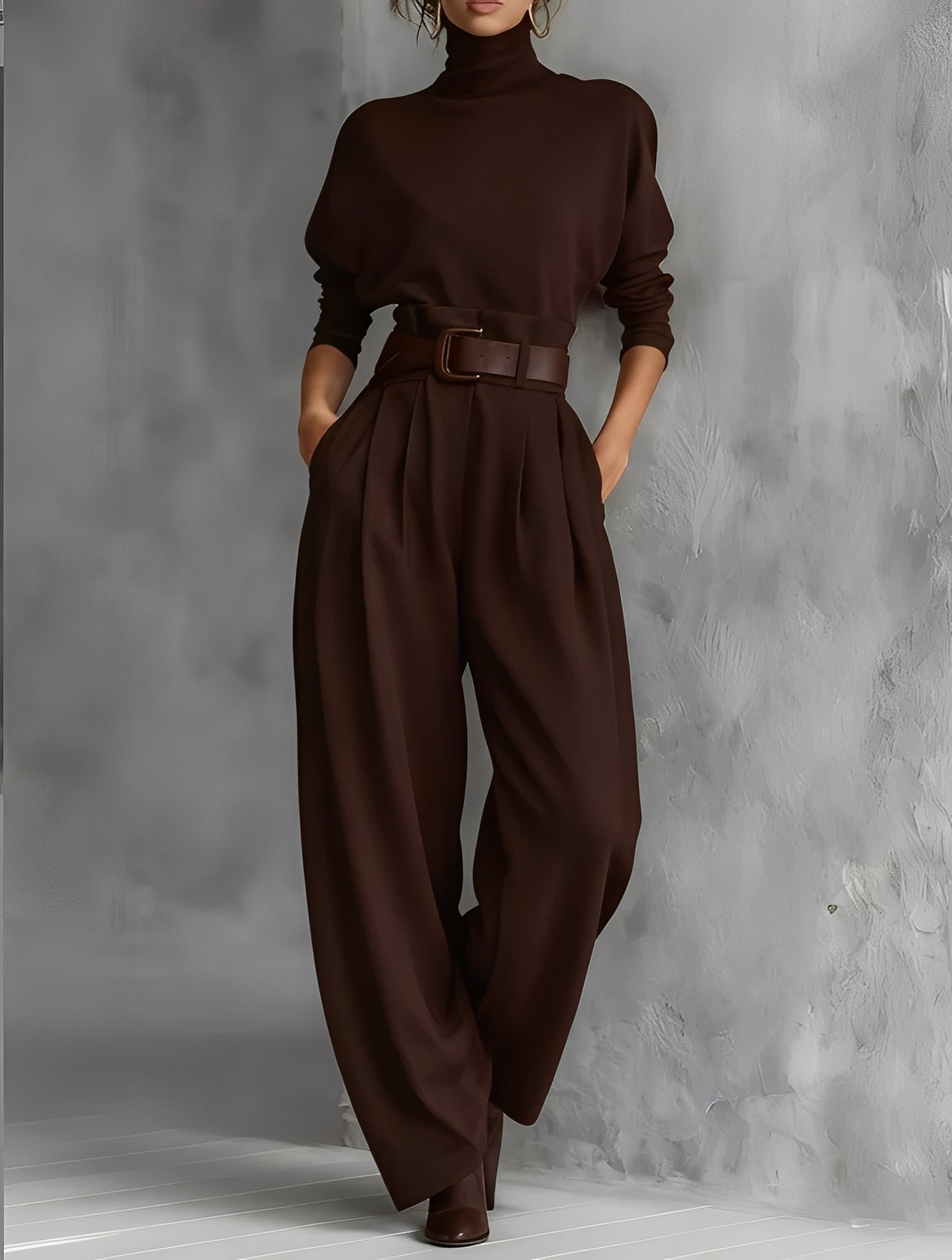 Carisse | Elegant Turtleneck Jumpsuit