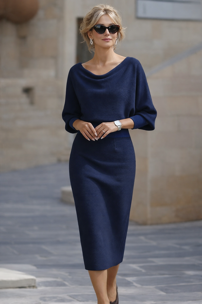 Winnie™ | Robe minimaliste manches drapées