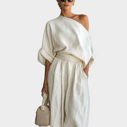 Annamária – Ensemble en toile premium à manches tombantes