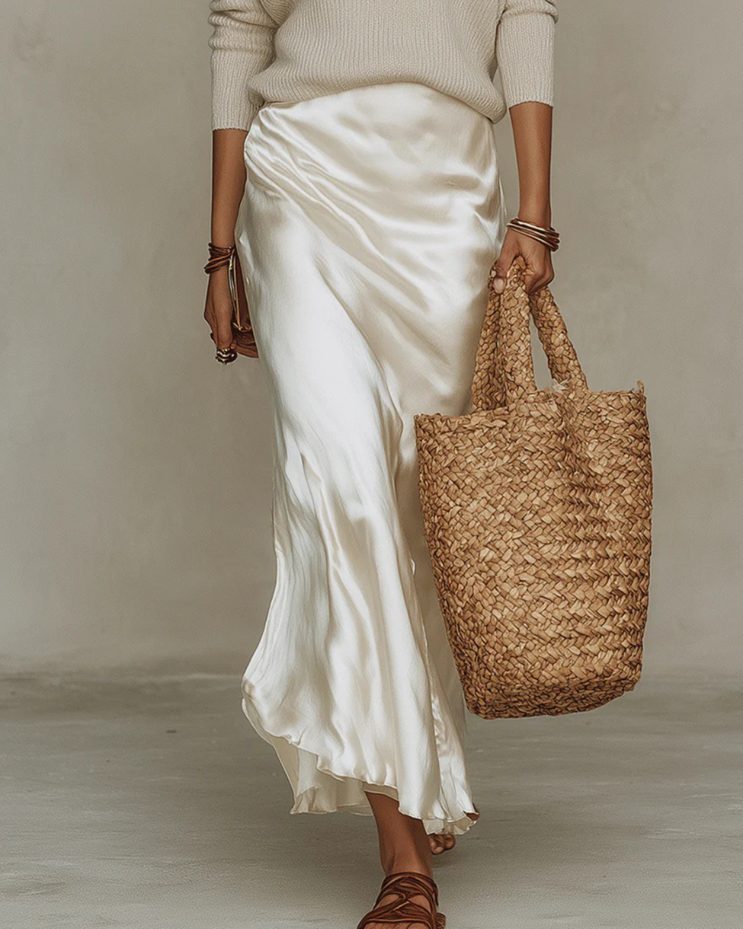 Teagan™ | Robe Maxi Élégante Col V Manches Longues