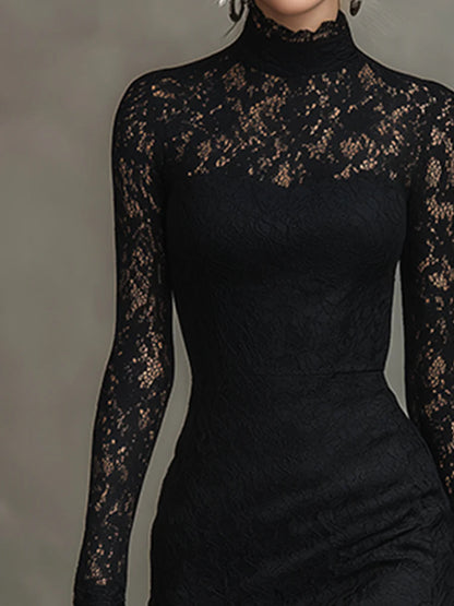 Julia | Robe Maxi en Dentelle Noire