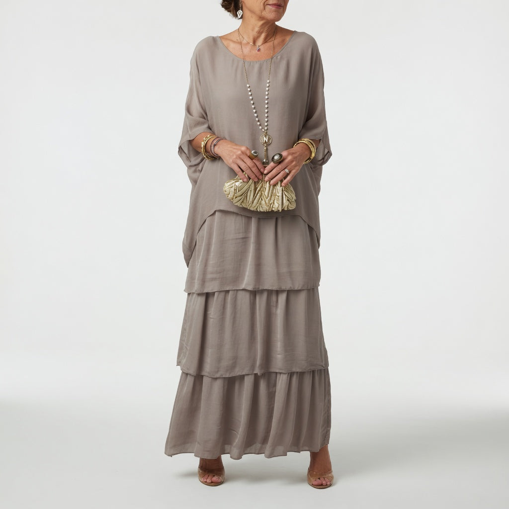 Charlotte™ — Flowing Maxi Dress with Bohemian Ruffles