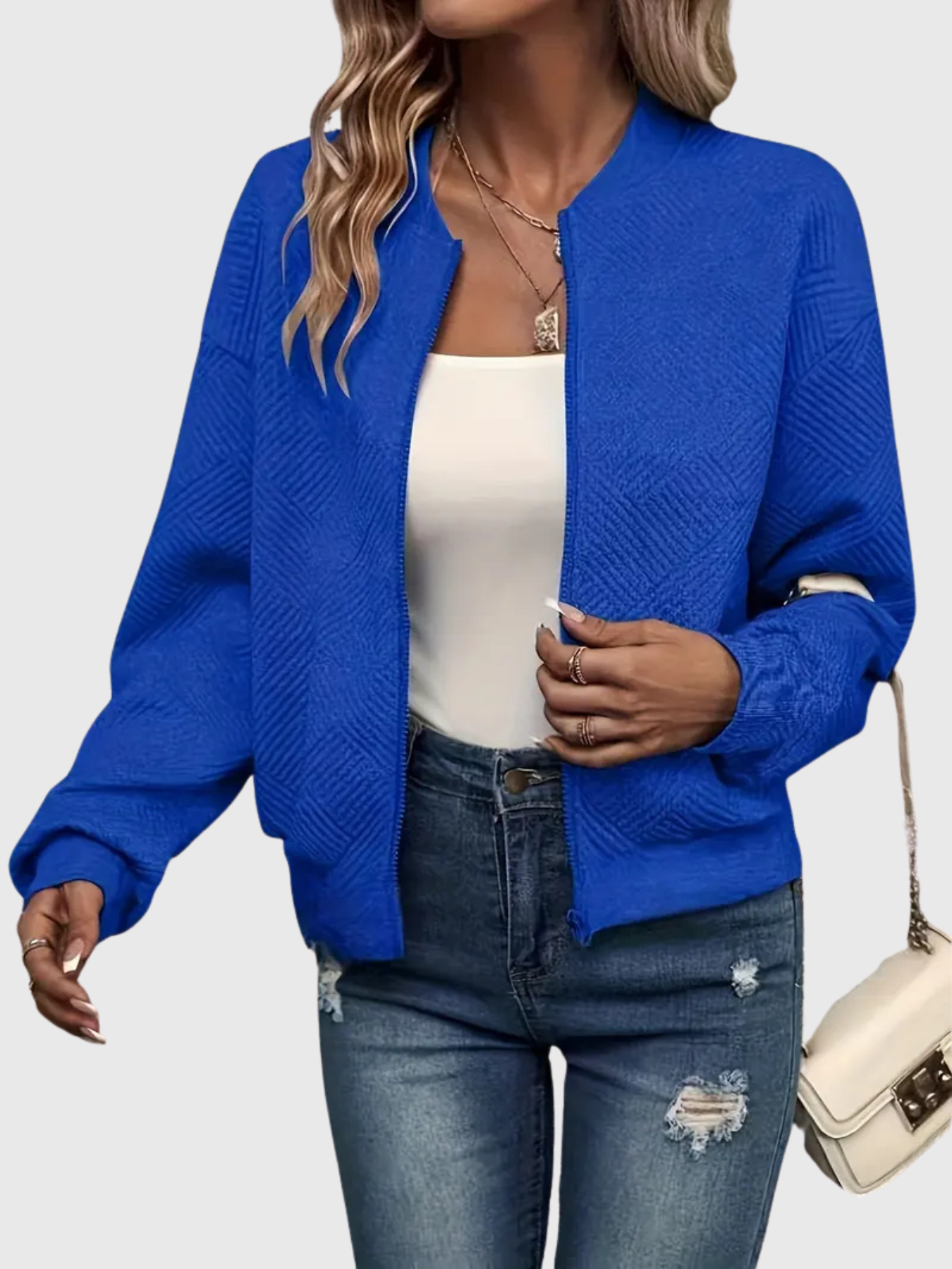 Laurie | Textured Zip Jacket