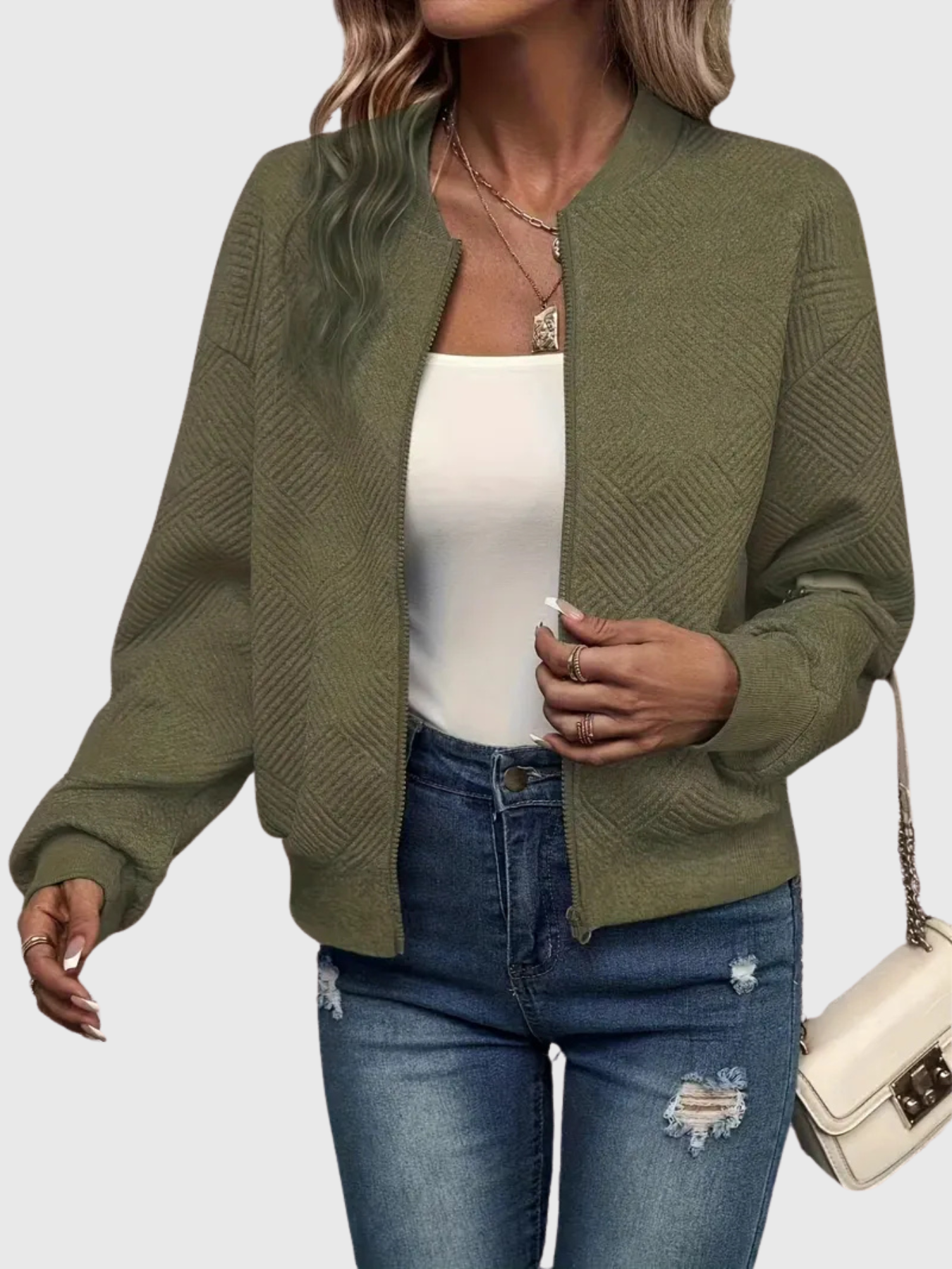 Laurie | Textured Zip Jacket