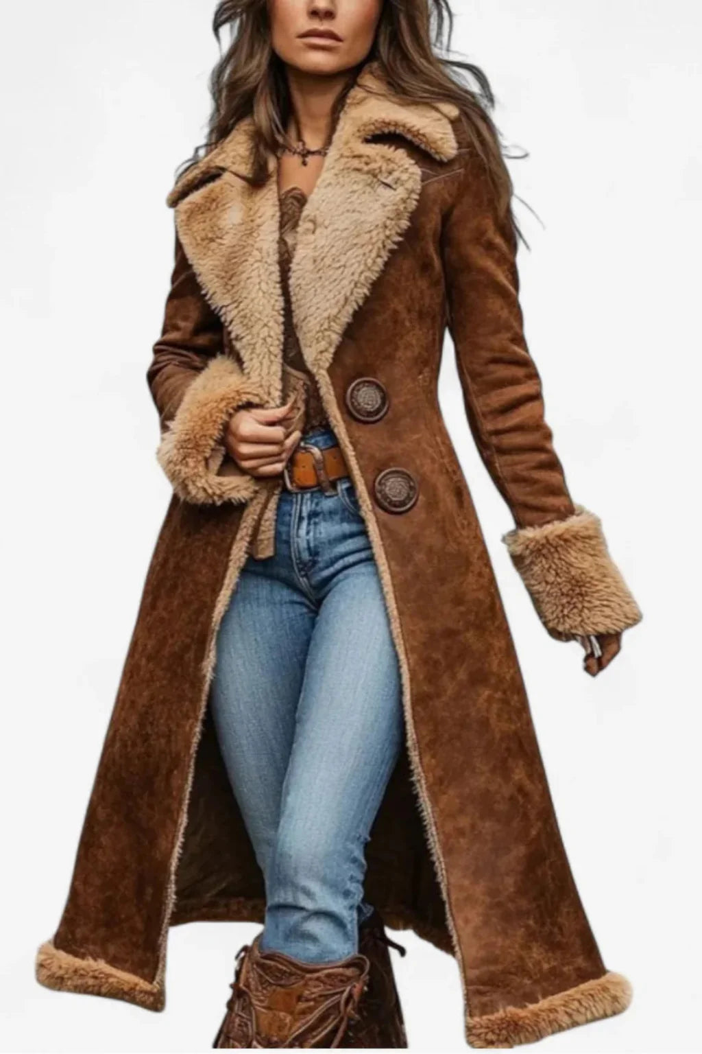 Angelika™ | Vintage Wygodny długi płaszcz