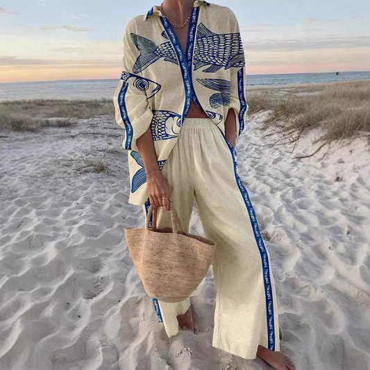 Leila™ | Blue Horizon Linen Set