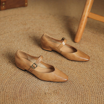 Maevine™ スクエアトゥ ローヒールパンプス
