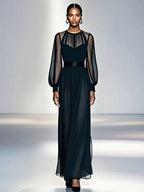 Rościsława™ | Elegancka prześwitująca sukienka wieczorowa