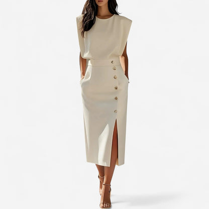 Stéphanie™ Tuta structurée chic