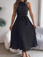 CEDRINE™ – Graceful Pleated Midi Dress