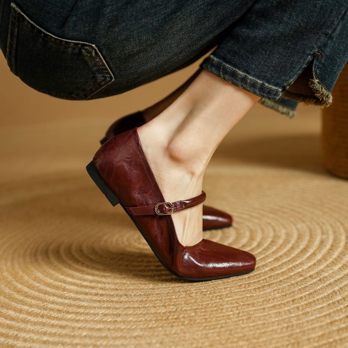 Islenne™ バックルストラップ フラットシューズ