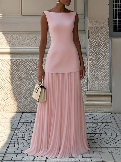 Gianna™ | Robe Maxi Plissée Sans Manches Élégante