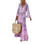 Cayetana | Vestido Bohemio con Estampado Geométrico