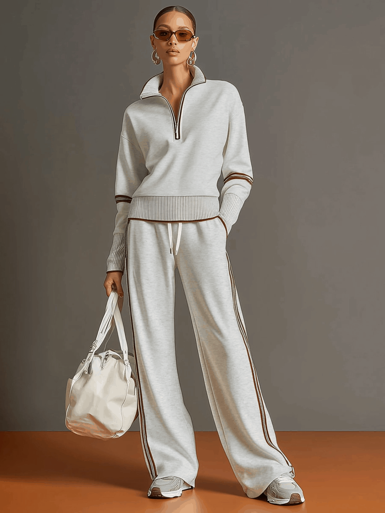 Marietta – Chemisier et pantalon à jambes larges