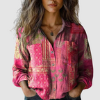 Lumielle™ | Retro Printed Blouse