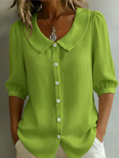 Winona™ | Minimalist Button Collar Top
