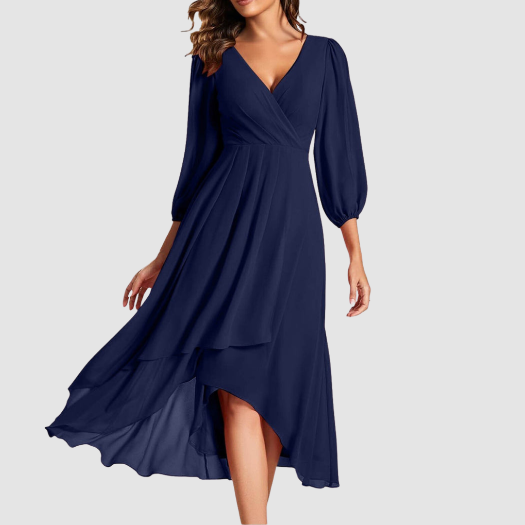 Mia™ Robe Longue Élégante à Col V