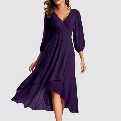 Mia™ Robe Longue Élégante à Col V