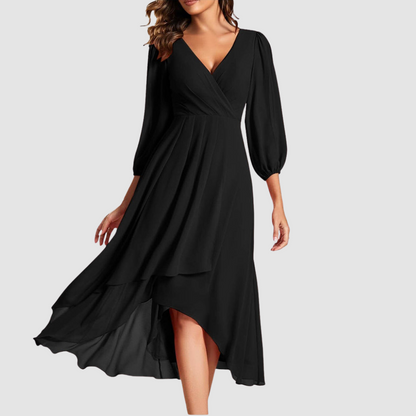 Mia™ Robe Longue Élégante à Col V