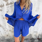 Fenella | Relaxed Set with Blouse & Shorts