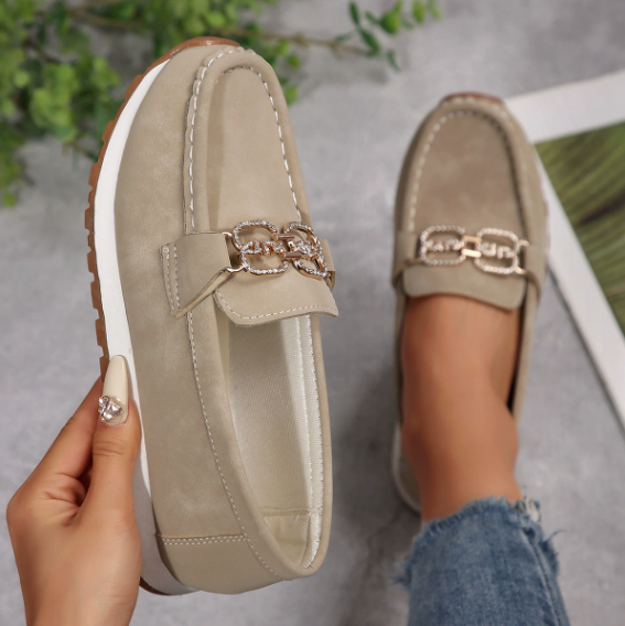 Emma - Mocassins Chic avec Boucle en Diamant