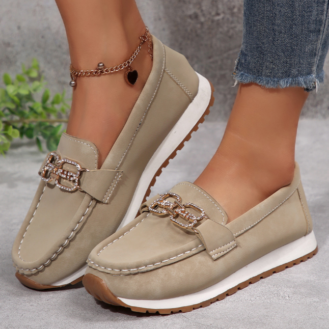Emma - Mocassins Chic avec Boucle en Diamant