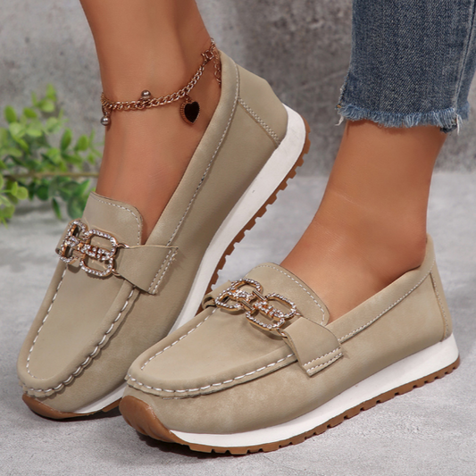 Emma - Mocassins Chic avec Boucle en Diamant
