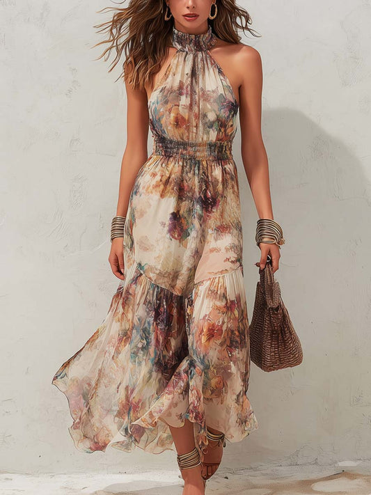 Chloe | Robe Midi Florale Vintage Douce
