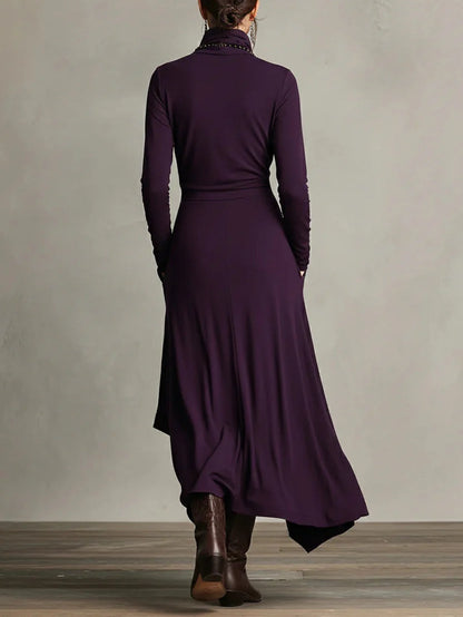 Violetta™ | Warstwowa kopertowa sukienka maxi