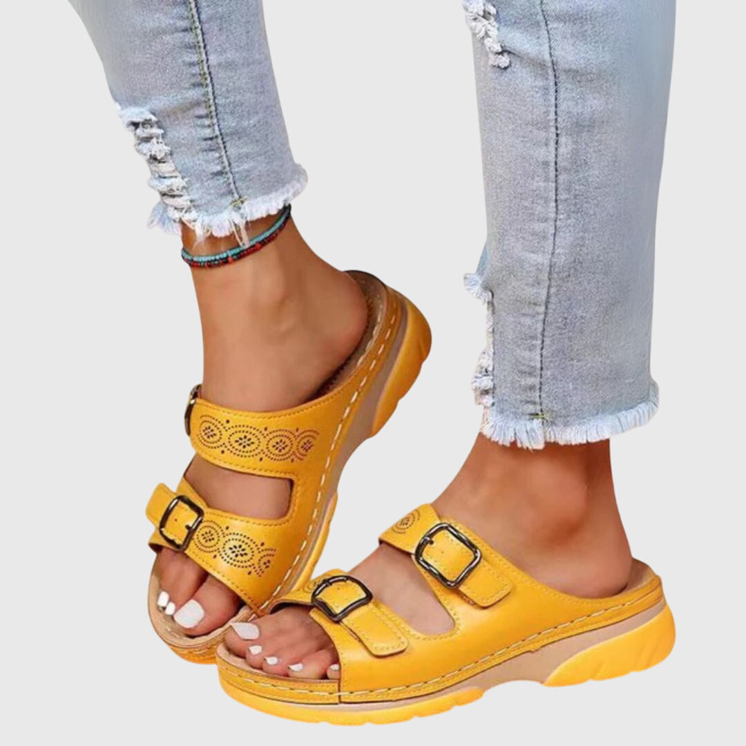 Olivia™ | Sandales en cuir orthopédique