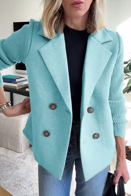 Selvyn™ | Elegant Knit-Sleeve Jacket