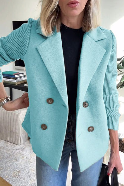 Selvyn™ | Elegant Knit-Sleeve Jacket