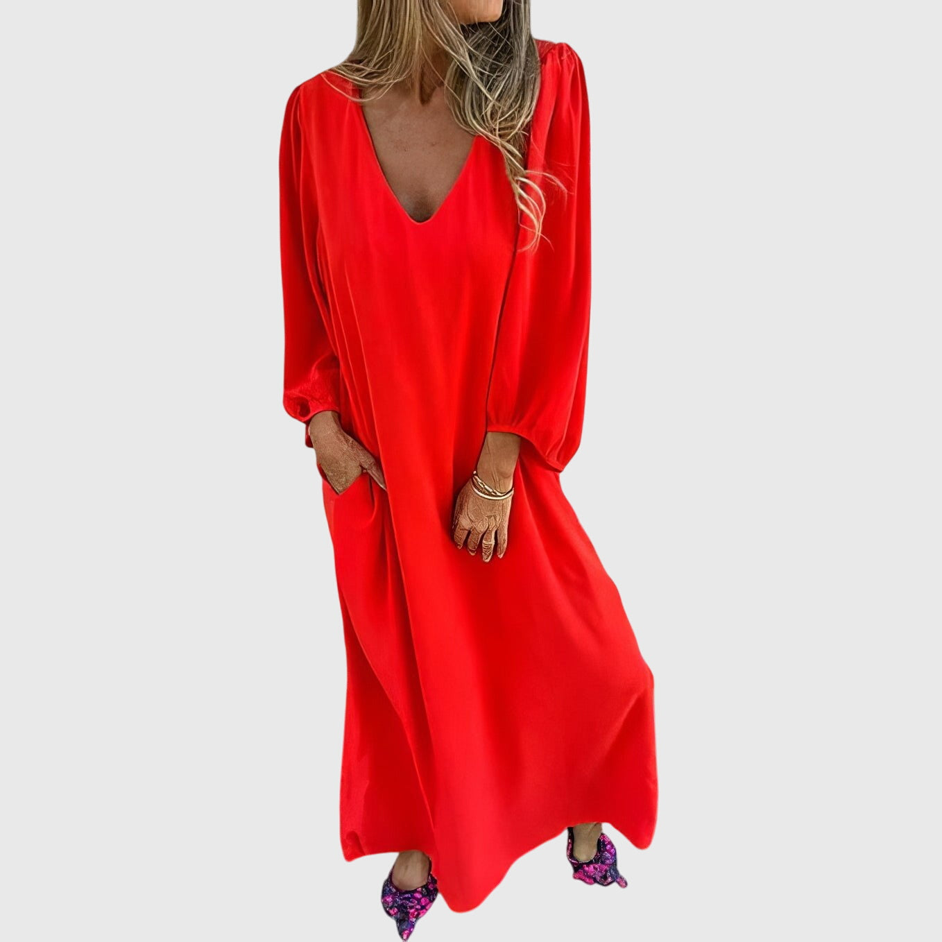 Carol™ - Robe Longue Boho Chic avec Poches
