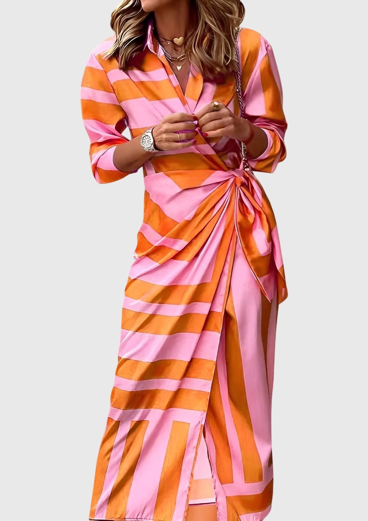Everly | Robe Enveloppante Élégante Avec Imprimé
